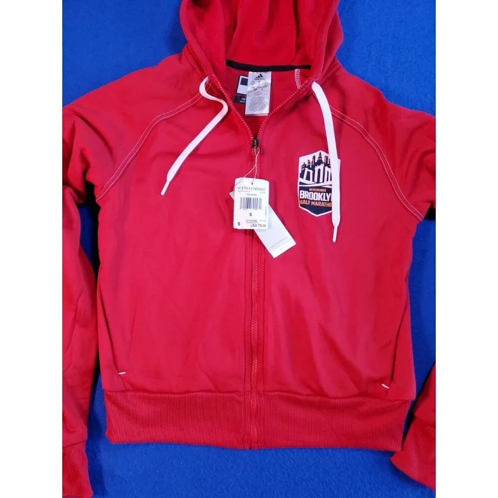 Adidas Medical BROOKLYN HALF MARATHON Hoodie Full Zip Track Size Small NEW